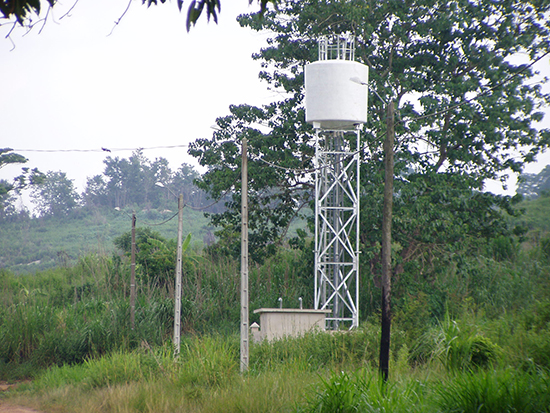 农村供水改善系统-玻璃钢水塔